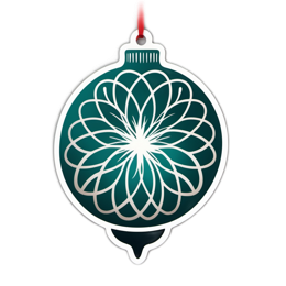 christmas ornament floral SVG PNG design with clean design elements, white and red floral elements