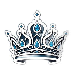 crown artistry SVG PNG design with clean design elements