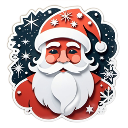 illustration santaclaus SVG PNG design with clean design elements