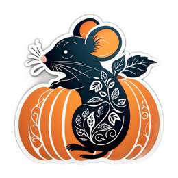 pumpkin mouse SVG PNG design with clean design elements