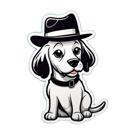 fashion dog hatter SVG PNG design with clean design elements