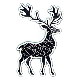 reindeer artistic SVG PNG design with clean design elements