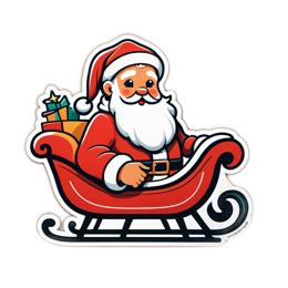 christmas santa sleigh SVG PNG design
