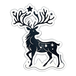 wildlife reindeer SVG PNG design with clean design elements