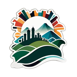 landscape mountains SVG PNG design