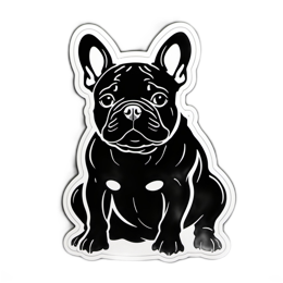 frenchbulldog sticker SVG PNG design with clean design elements