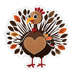 turkey autumn SVG PNG design with clean design elements