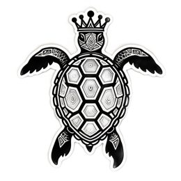 turtle crown SVG PNG design with clean design elements