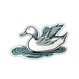 duck swimming SVG PNG design