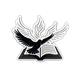 book bird SVG PNG design with clean design elements