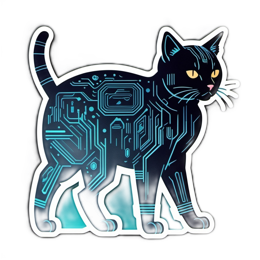 futuristic cat SVG PNG design