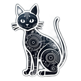 fantasy techcat SVG PNG design with clean design elements