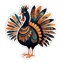 turkey colorful SVG PNG design