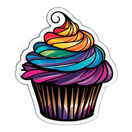 cupcake rainbow SVG PNG design