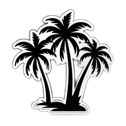 palm trees silhouette SVG PNG design with clean design elements
