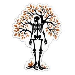 skeleton tree SVG PNG design with clean design elements