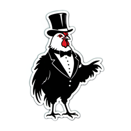 chicken dapper SVG PNG design with clean design elements