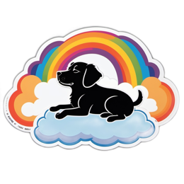 rainbow dog SVG PNG design
