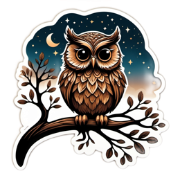 owl night sky SVG PNG design