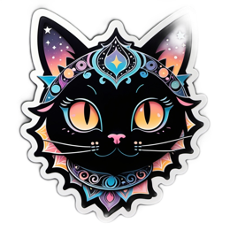 unicorn cat sticker SVG PNG design with clean design elements
