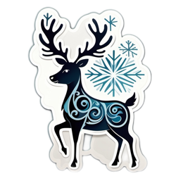 winter reindeer SVG PNG design with clean design elements