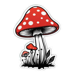 mushrooms sticker SVG PNG design