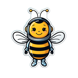 bee character cute SVG PNG design with clean design elements