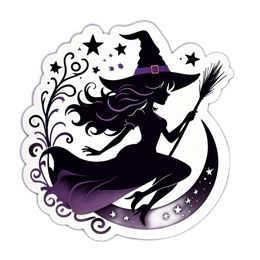 fantasy witch SVG PNG design with clean design elements