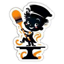 sticker cartoon cleaner SVG PNG design with clean design elements
