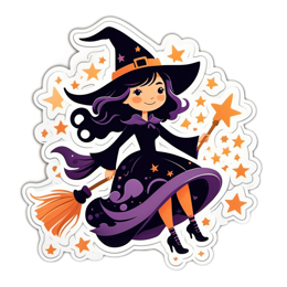 halloween witch SVG PNG design with clean design elements