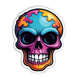skull vibrant SVG PNG design with clean design elements