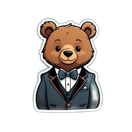 fancy bear SVG PNG design