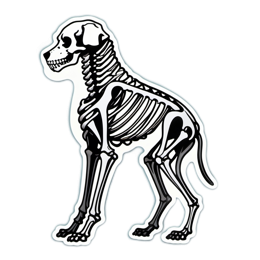 skeleton dog SVG PNG design with clean design elements