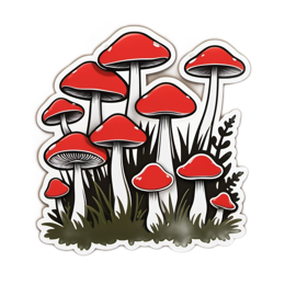 mushrooms red fungi SVG PNG design with clean design elements