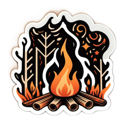fire camp SVG PNG design with clean design elements