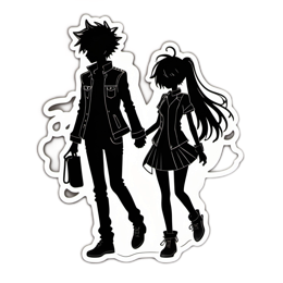 silhouette couples SVG PNG design with clean design elements
