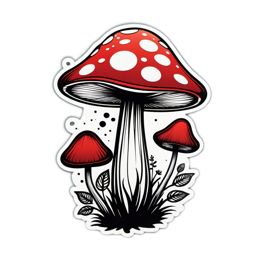 illustration mushrooms SVG PNG design with clean design elements