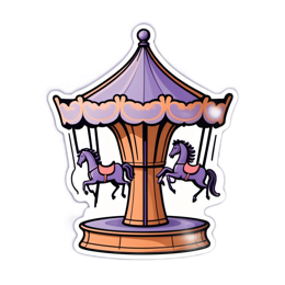 carousel horses SVG PNG design with clean design elements