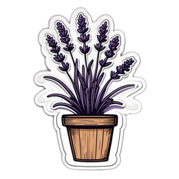 lavender sticker SVG PNG design with clean design elements, purple floral elements