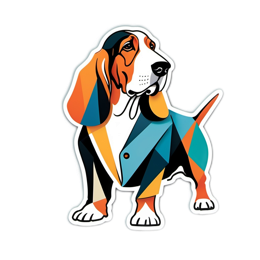 artistic beagle SVG PNG design with clean design elements