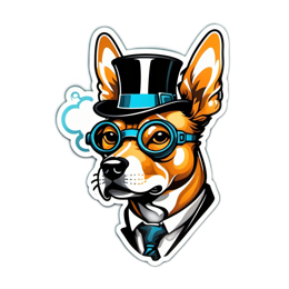 fantasy stylized dog SVG PNG design with clean design elements