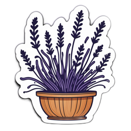 lavender flowerpot SVG PNG design with clean design elements