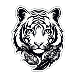 artistic tiger feathers SVG PNG design with clean design elements