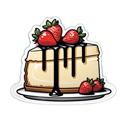cheesecake strawberries SVG PNG design
