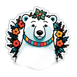 fantasy christmas floral SVG PNG design with red and green floral elements