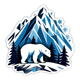 wildlife mountains SVG PNG design with clean design elements