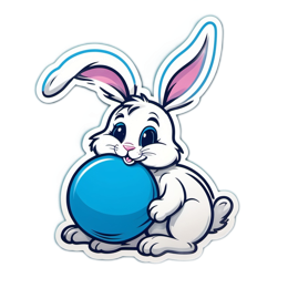 quotes bunny playing SVG PNG design with clean design elements
