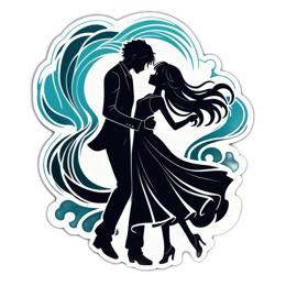 dance couple SVG PNG design with clean design elements