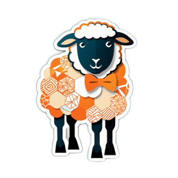 sheep pattern colorful SVG PNG design with clean design elements