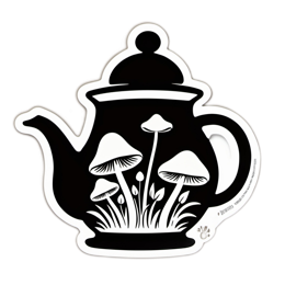 teapot mushrooms SVG PNG design with clean design elements